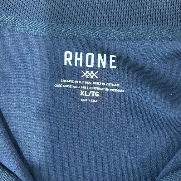 Rhone Commuter1/4 Zip Sweater Mens XL Blue Knit Pullover Mock Neck Athleisure - Picture 5 of 8